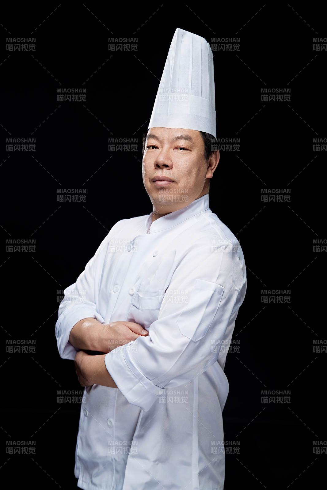 星级酒店面点厨师人物形象展示图片