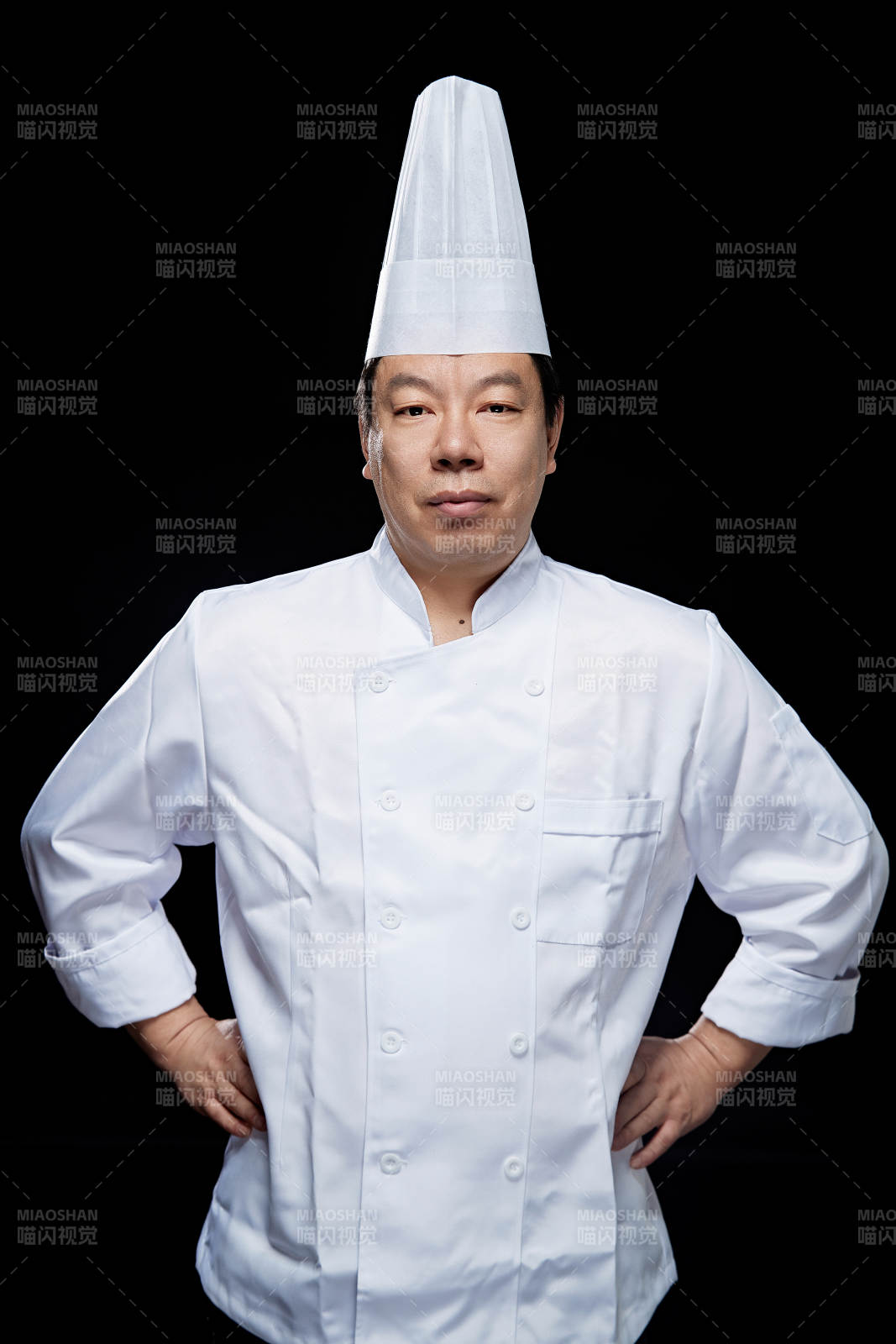 星级酒店面点厨师人物形象展示图片