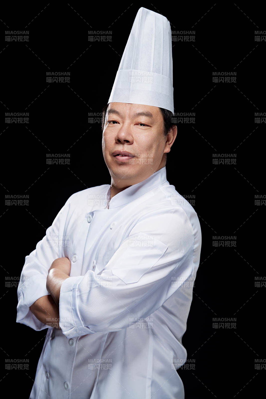 星级酒店面点厨师人物形象展示图片