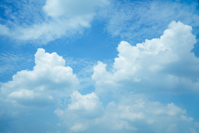 蓝天白云 晴空万里图片