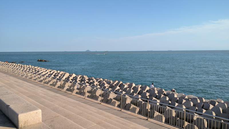 青岛海堤风光图片