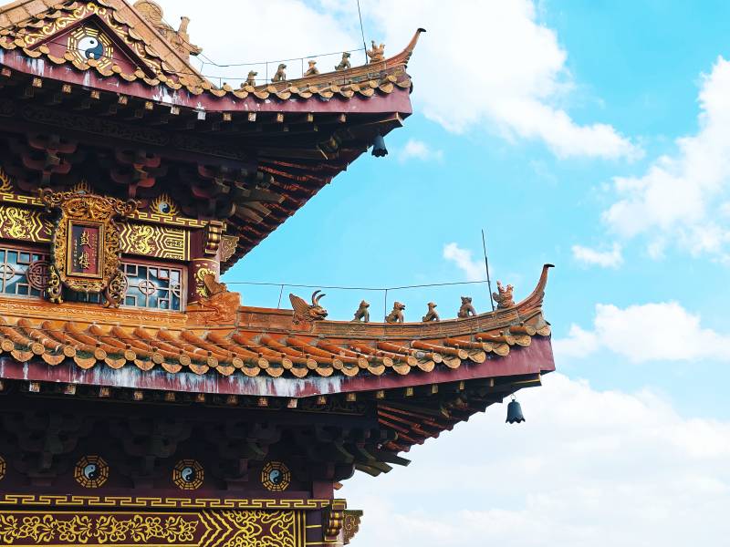 古建筑翘角图片