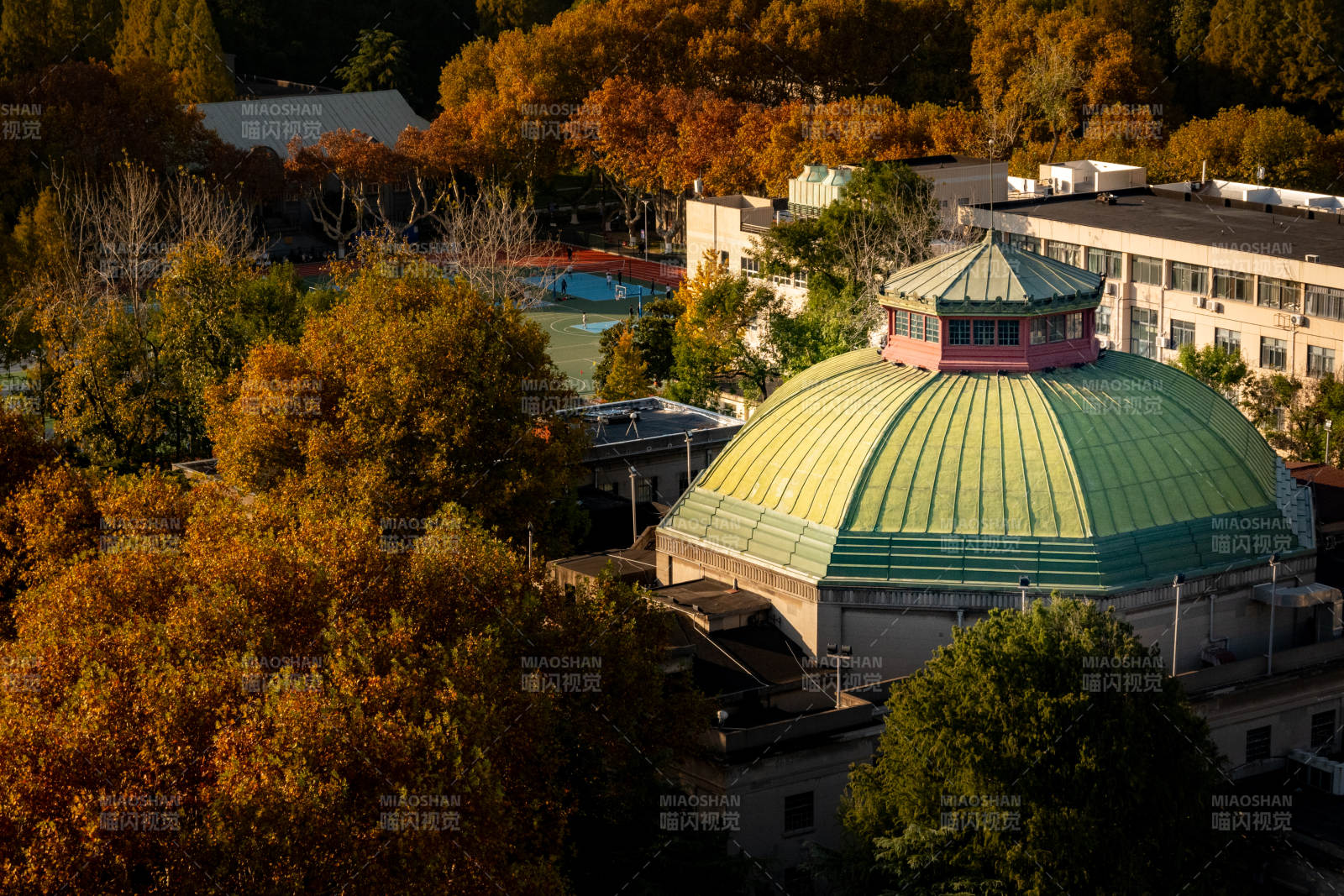 秋日穹顶建筑-东南大学图片