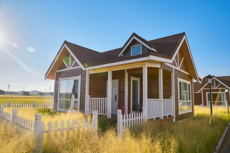 中国河北张家口库伦淖景区木屋别墅建筑群图片