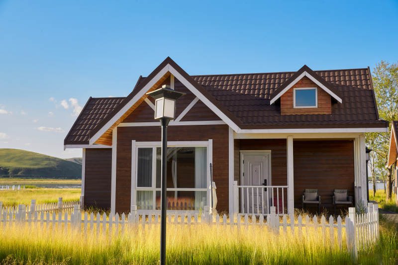 中国河北张家口库伦淖景区木屋别墅建筑群图片