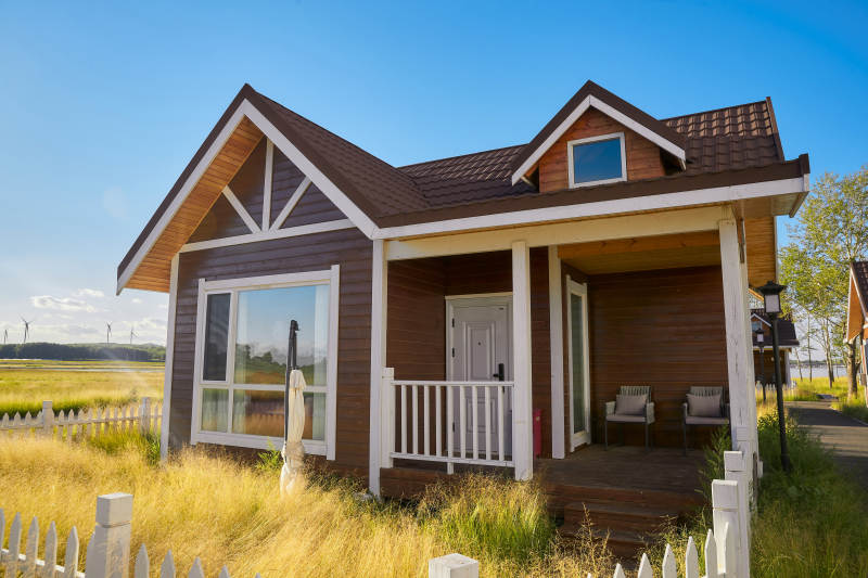 中国河北张家口库伦淖景区木屋别墅建筑群图片