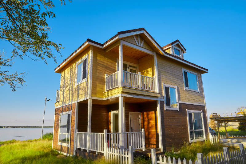 中国河北张家口库伦淖景区木屋别墅建筑群图片