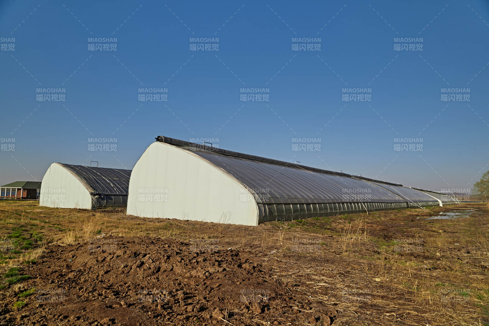 河北省沽源县库伦淖尔景区春季蔬菜大棚图片