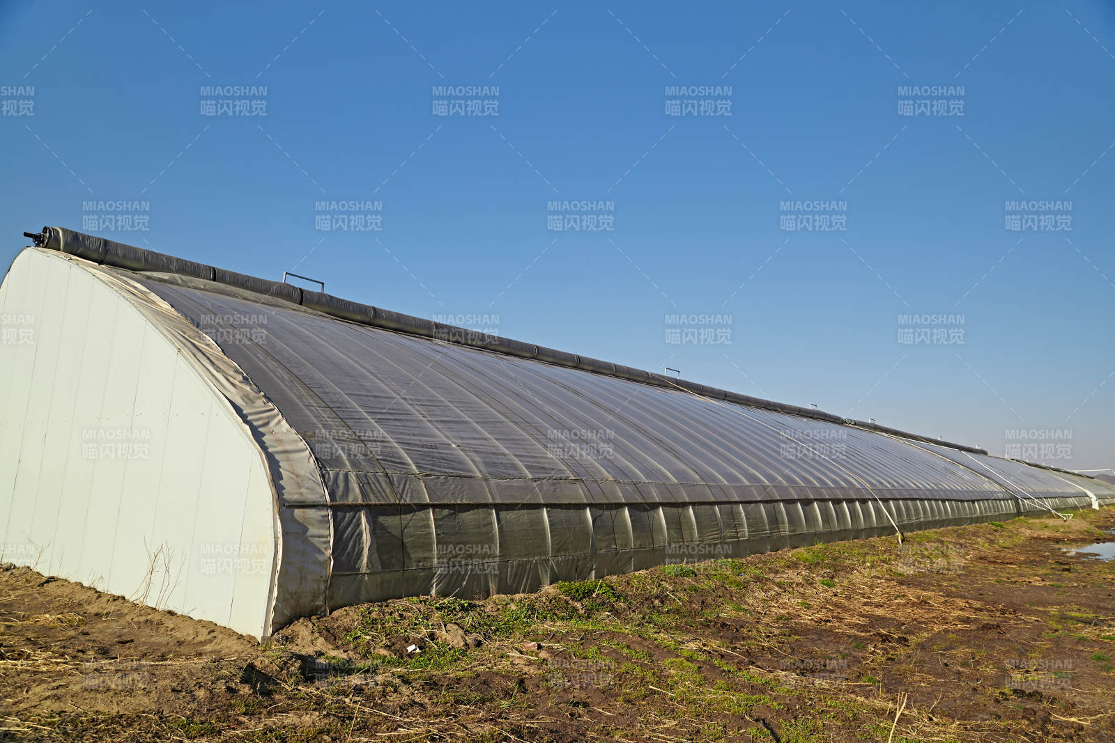 河北省沽源县库伦淖尔景区春季蔬菜大棚图片