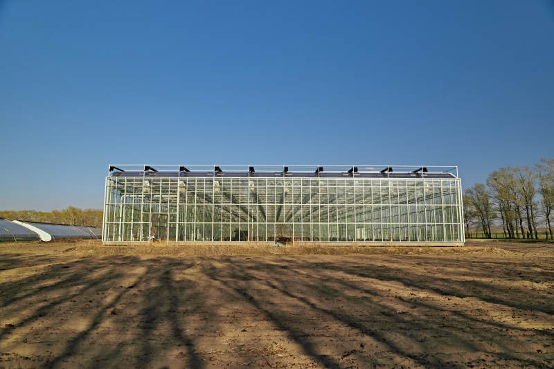 河北省沽源县库伦淖尔景区春季蔬菜大棚图片