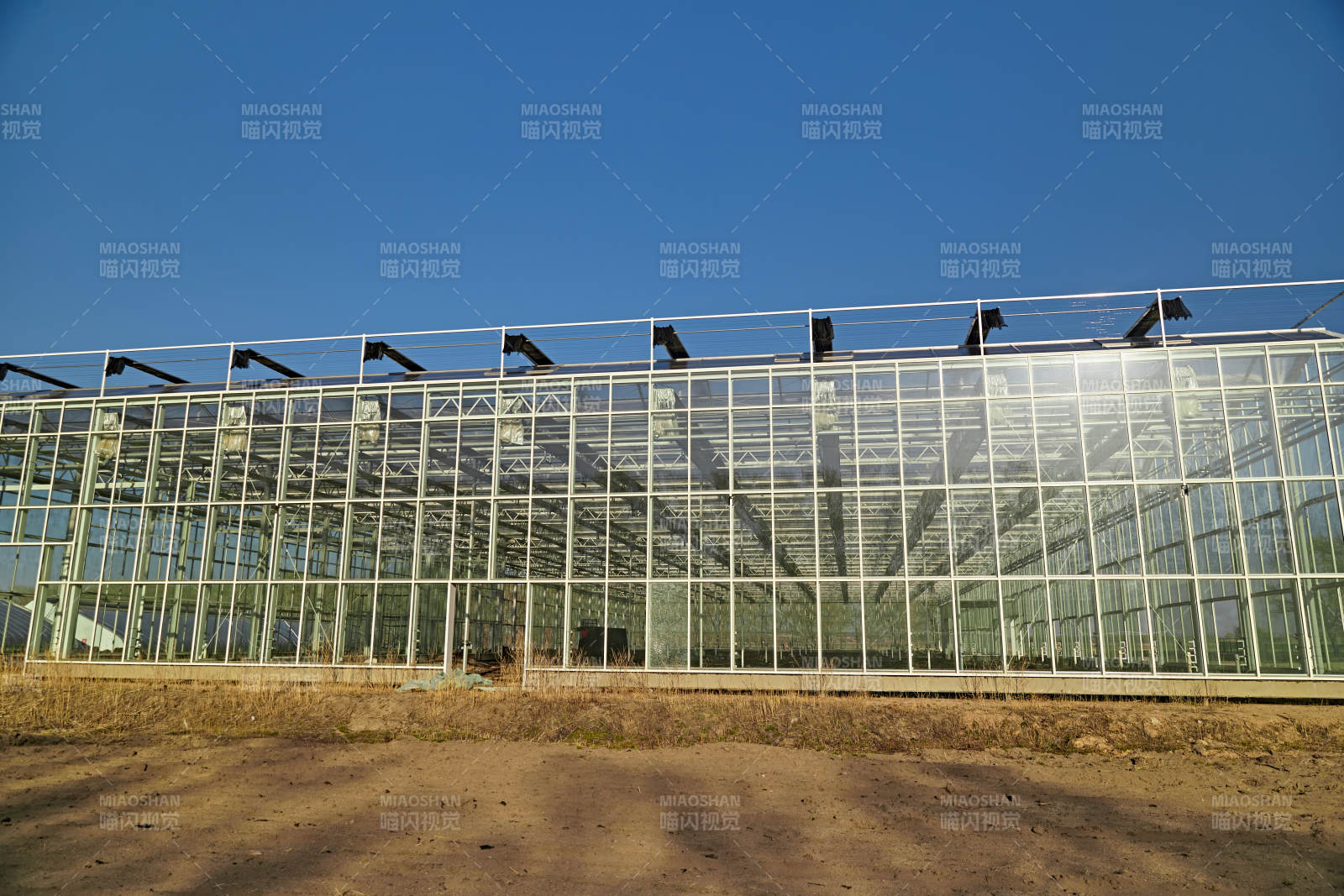 河北省沽源县库伦淖尔景区春季蔬菜大棚图片