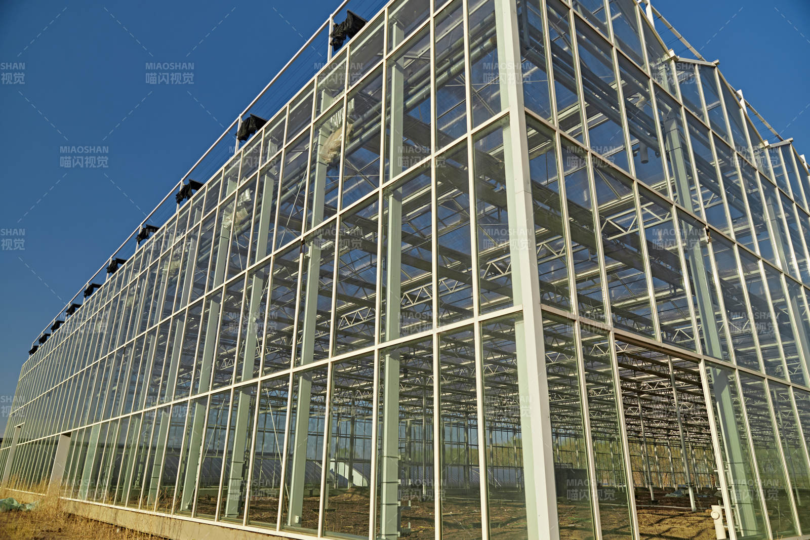 河北省沽源县库伦淖尔景区春季蔬菜大棚图片