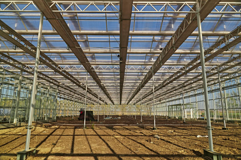 河北省沽源县库伦淖尔景区春季蔬菜大棚图片