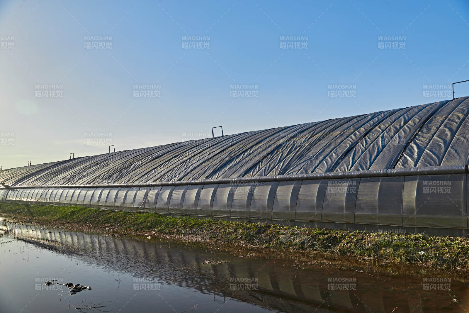 河北省沽源县库伦淖尔景区春季蔬菜大棚图片