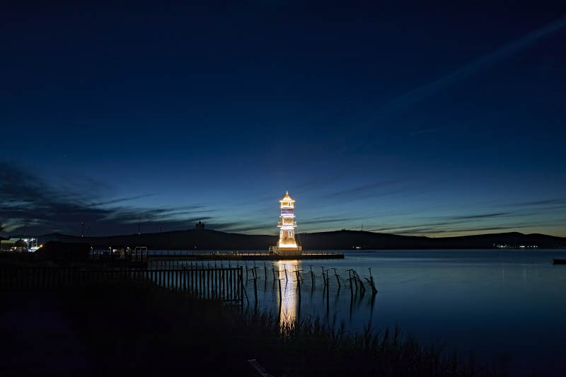 河北省张家口沽源县库伦淖尔景区灯塔图片
