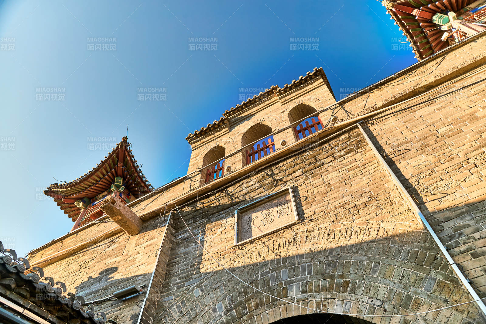 中国河北省张家口市堡子里景区鼓楼建筑外观图片