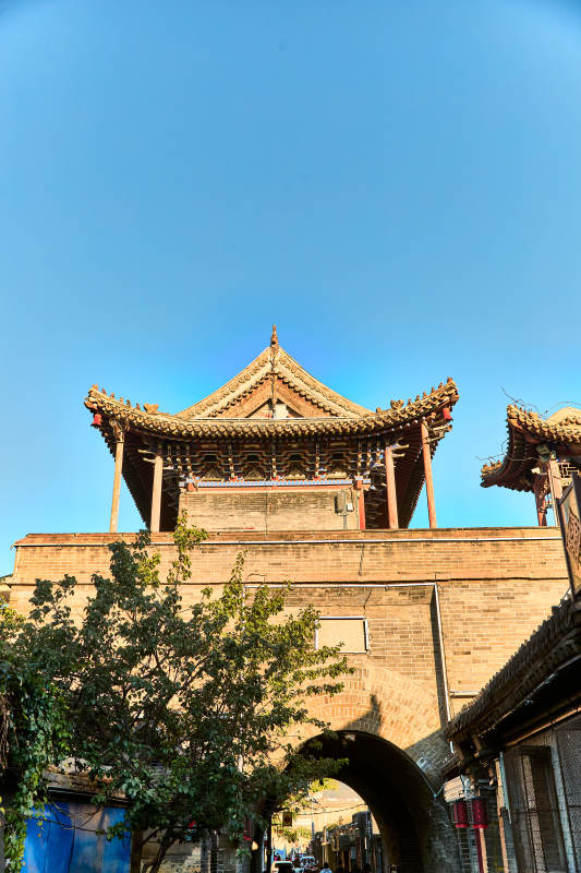 中国河北省张家口市堡子里景区鼓楼建筑外观图片