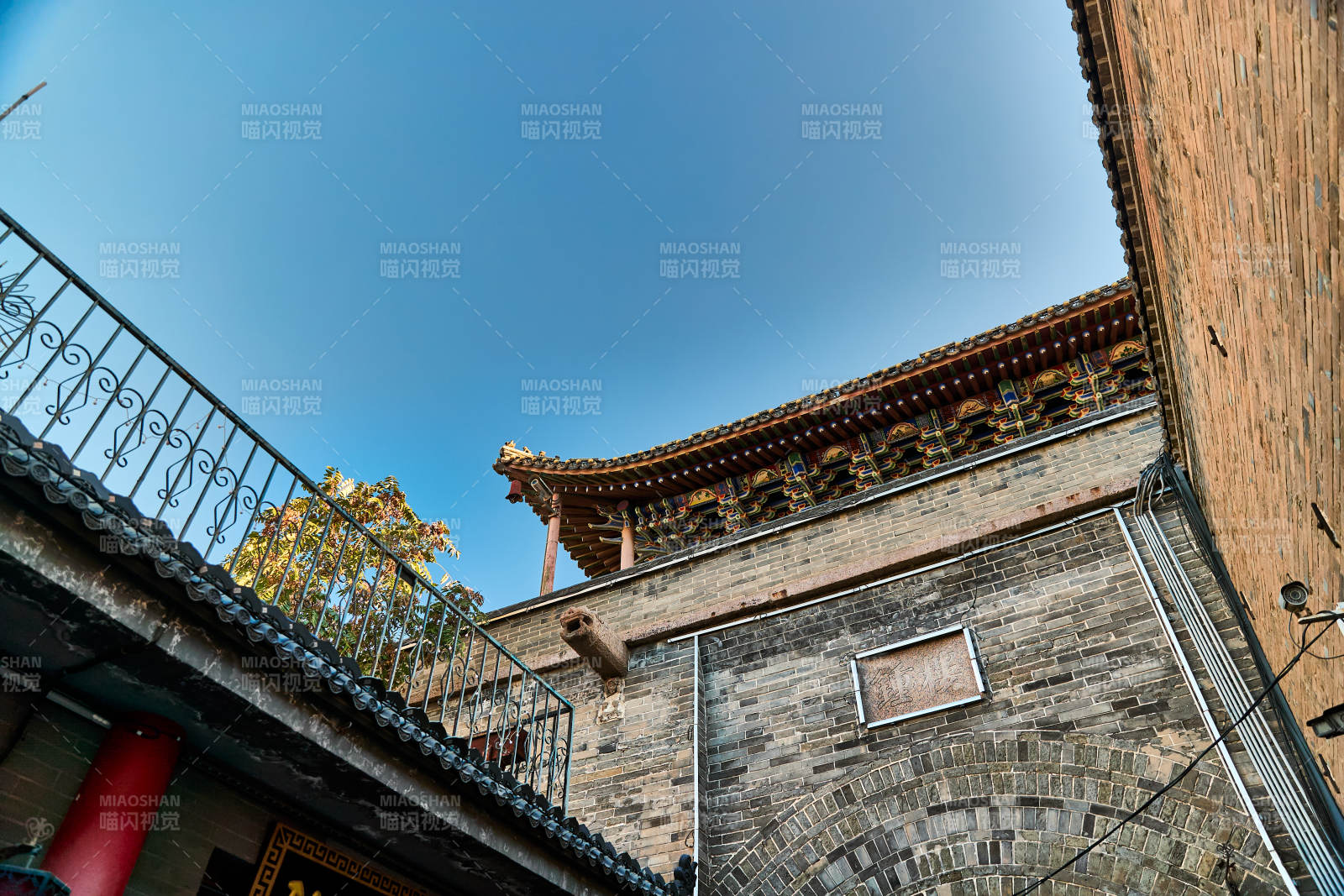 中国河北省张家口市堡子里景区鼓楼建筑外观图片