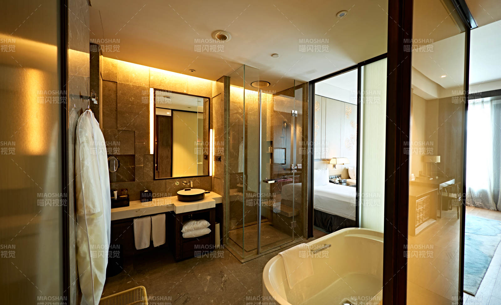 高档五星级酒店客房内部展示图片