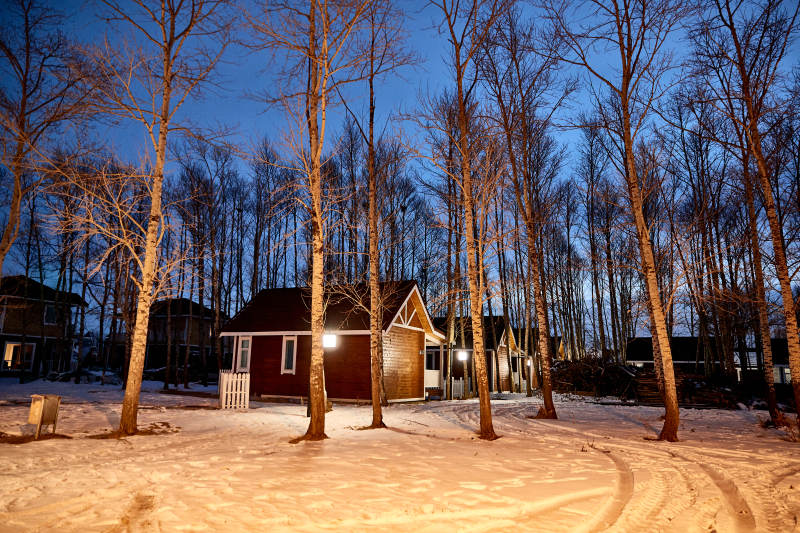 中国河北张家口库伦淖景区木屋别墅建筑群图片