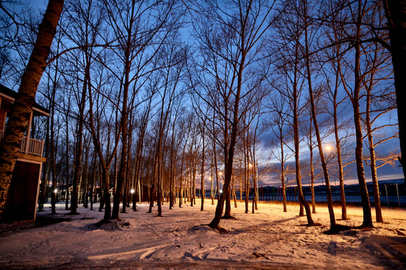 中国河北张家口库伦淖景区木屋别墅建筑群图片
