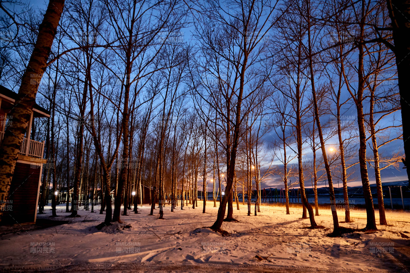 中国河北张家口库伦淖景区木屋别墅建筑群图片