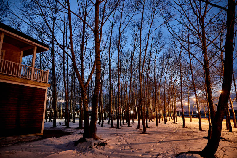 中国河北张家口库伦淖景区木屋别墅建筑群图片