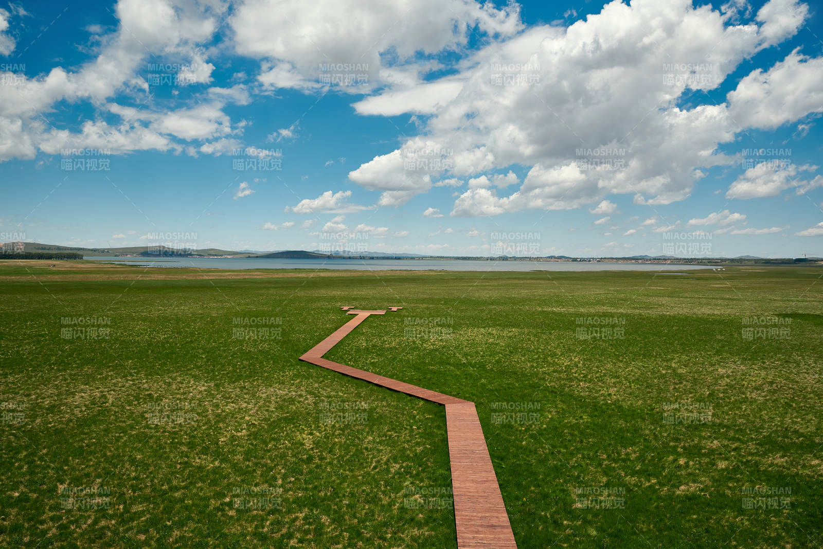 中国河北省张家口沽源县天鹅湖景区湿地花海图片