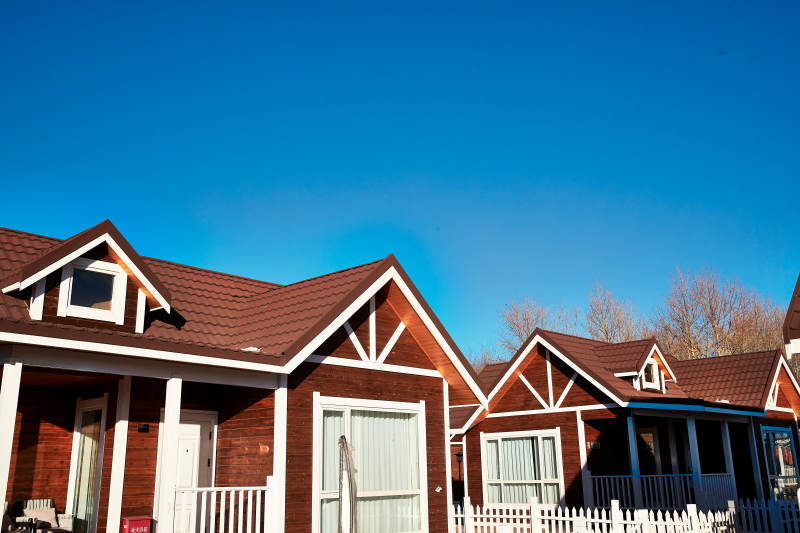 中国河北张家口库伦淖景区木屋别墅建筑群图片