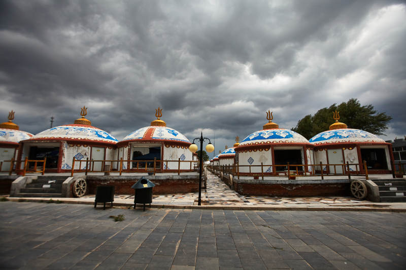 中国河北省沽源县闪电湖景区蒙古包大帐图片