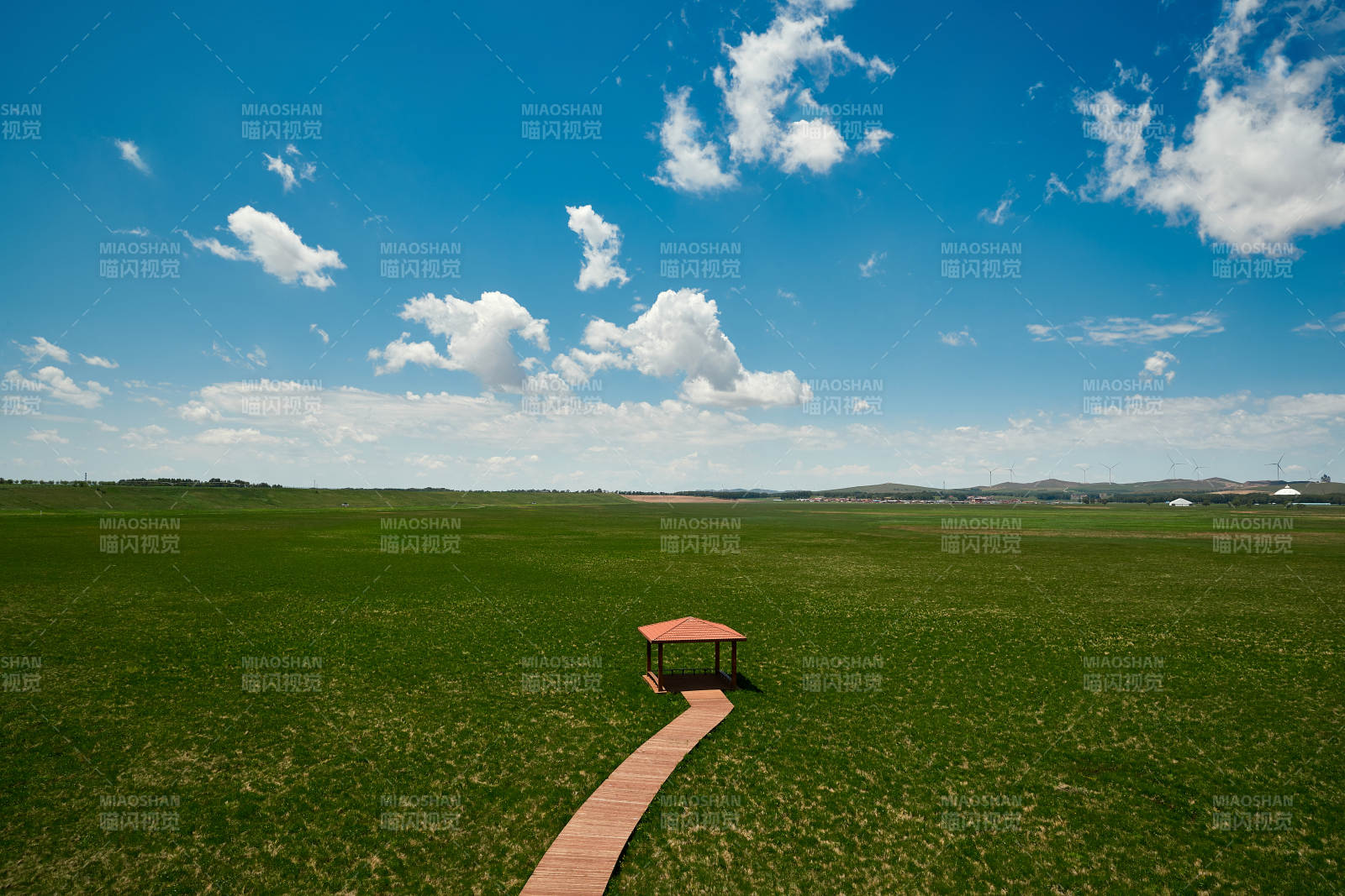 中国河北省张家口沽源县天鹅湖景区湿地花海图片