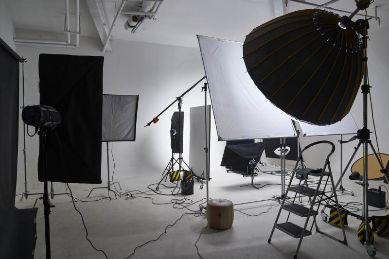 拍摄中的摄影棚图片