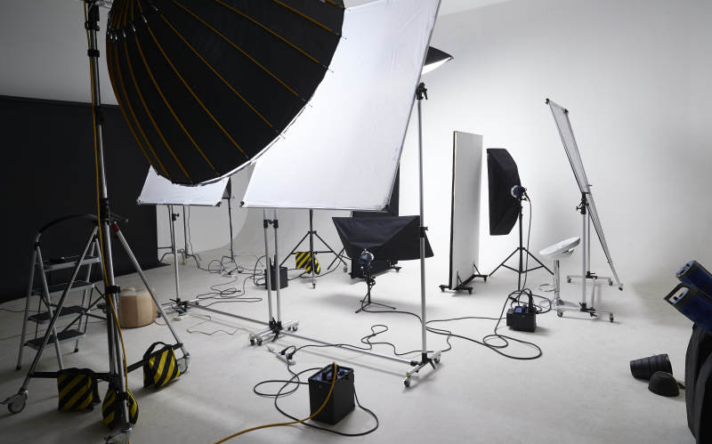 拍摄中的摄影棚图片