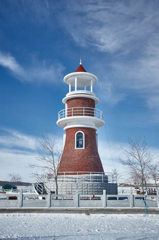 河北省张家口地区沽源县天鹅湖景区雪后风光图片