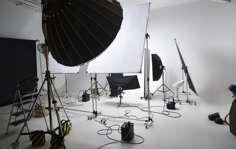 拍摄中的摄影棚图片