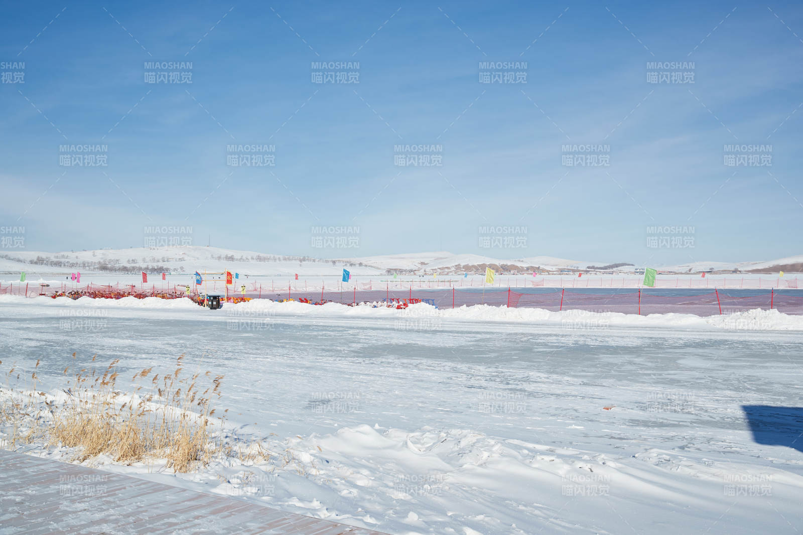 河北省张家口沽源县天鹅湖景区冬季风光图片