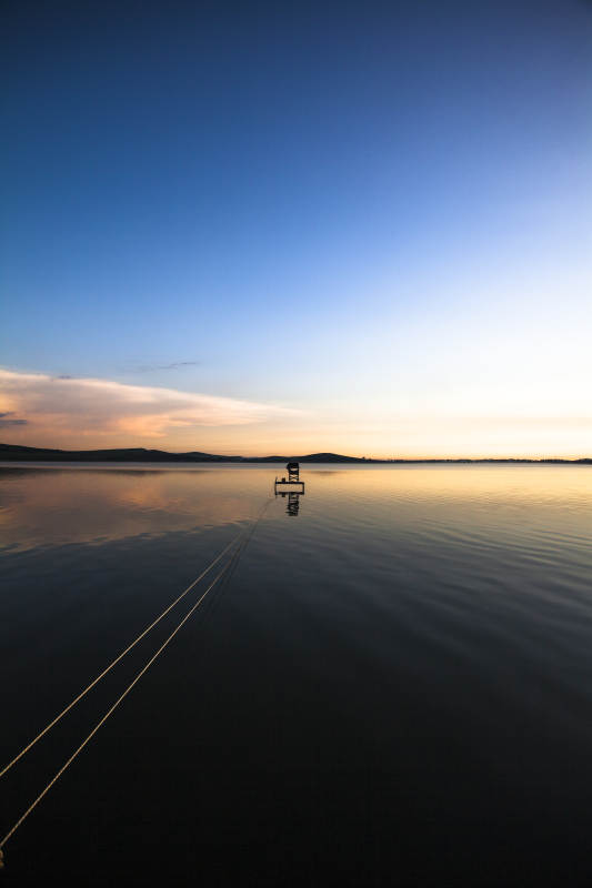 中国河北省张家口地区沽源县天鹅湖景区日出图片
