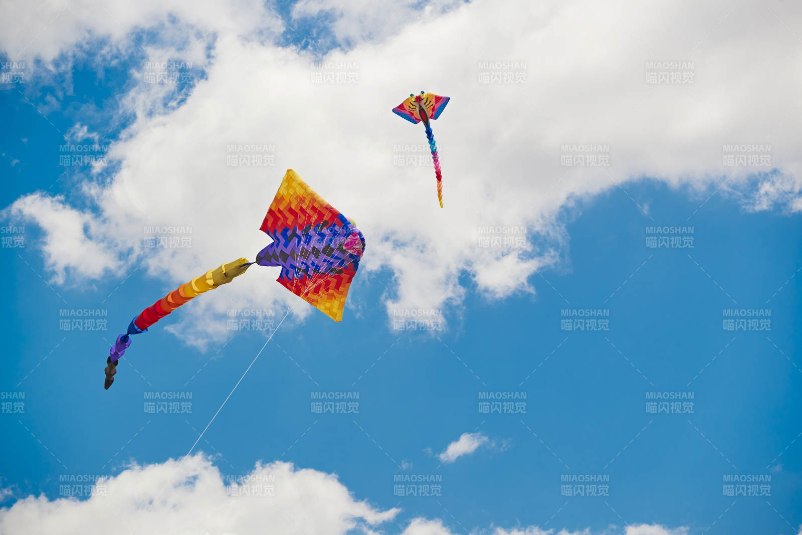 坝上草原风筝节上天空飞舞的风筝图片