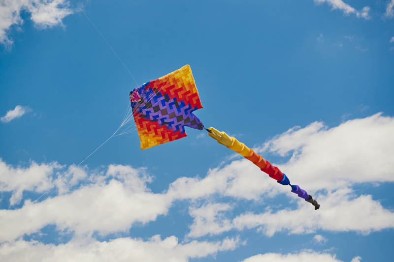 坝上草原风筝节上天空飞舞的风筝图片