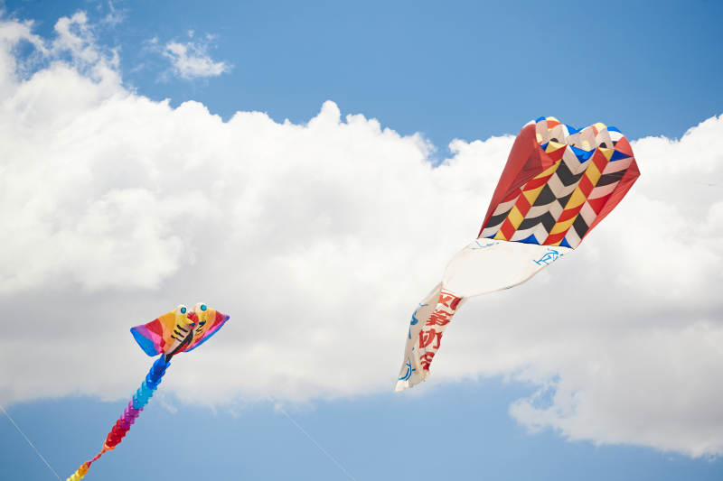 坝上草原风筝节上天空飞舞的风筝图片