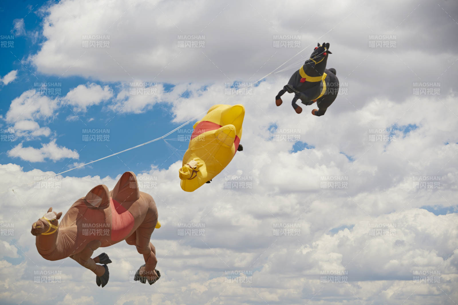 坝上草原风筝节上天空飞舞的风筝图片