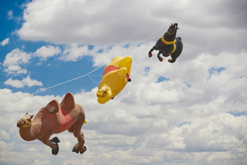 坝上草原风筝节上天空飞舞的风筝图片