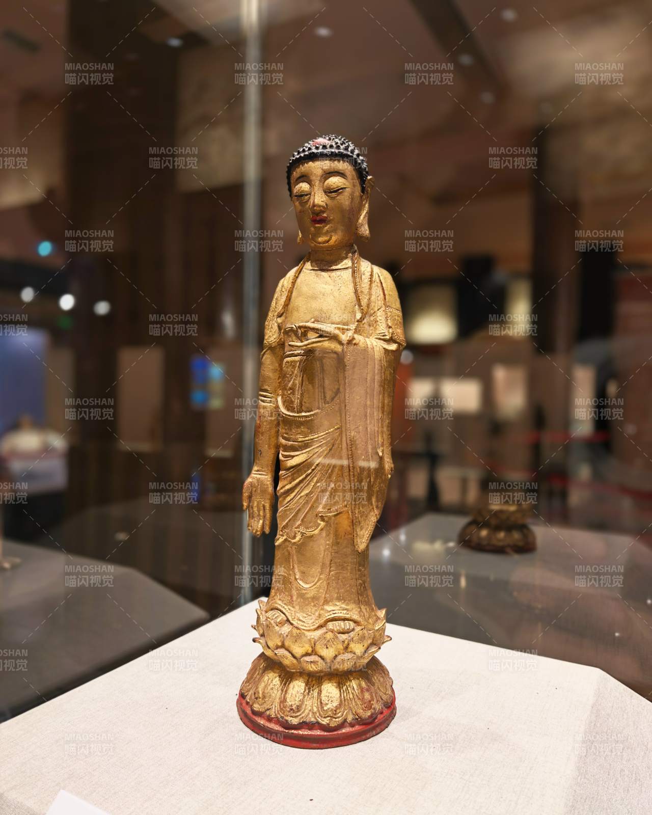 金佛立像展柜中图片