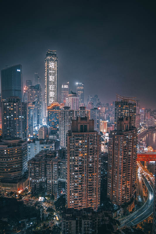 重庆夜景璀璨图片