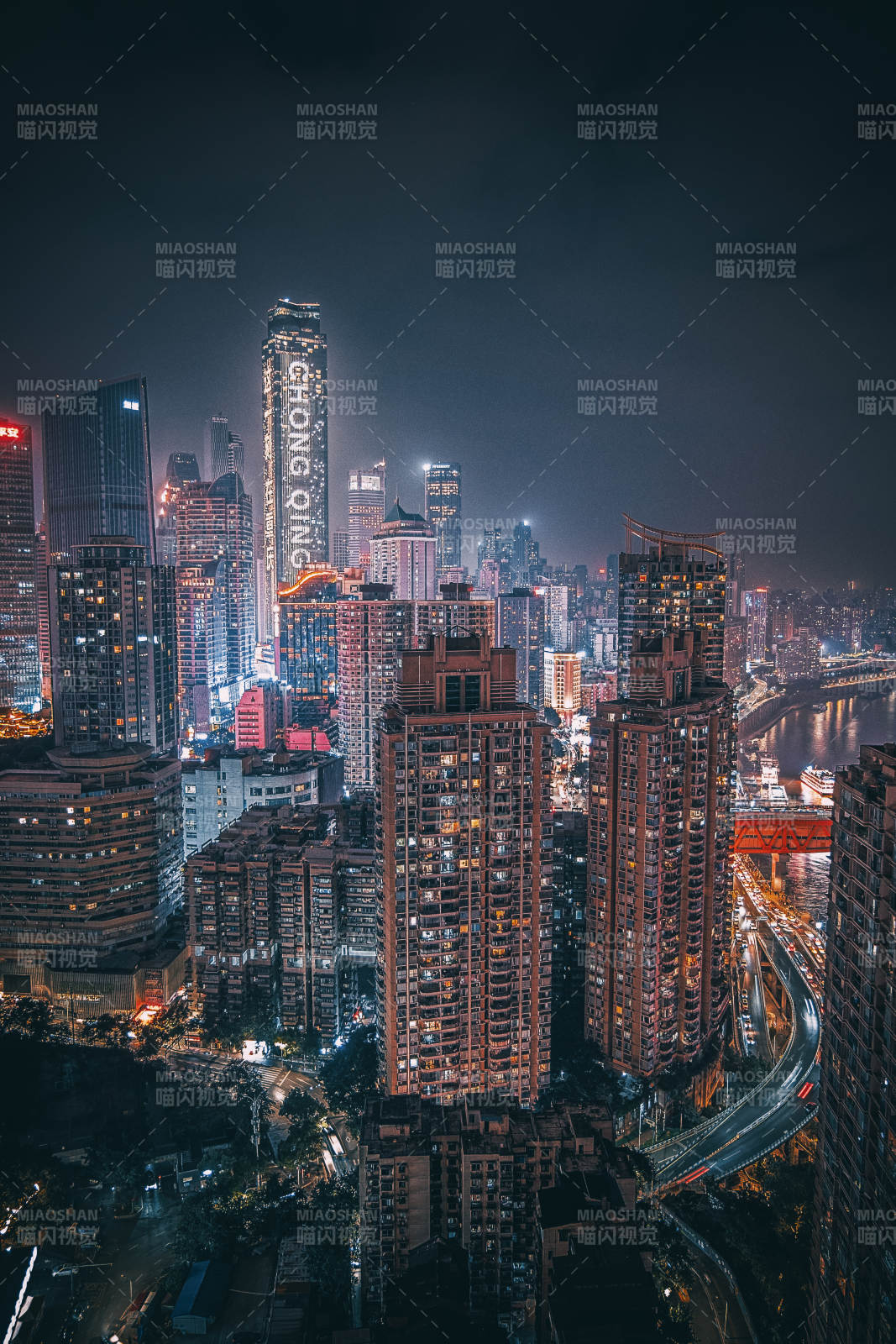 重庆夜景璀璨图片