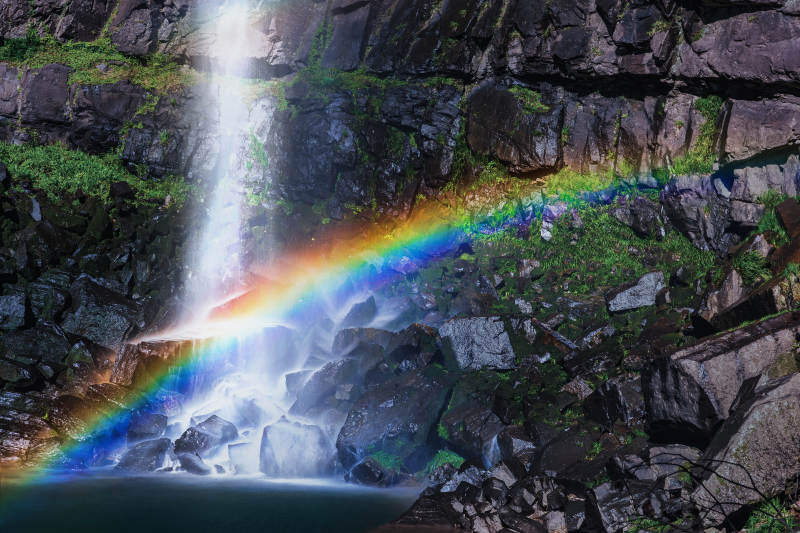 瀑布彩虹奇景  十里飞瀑图片