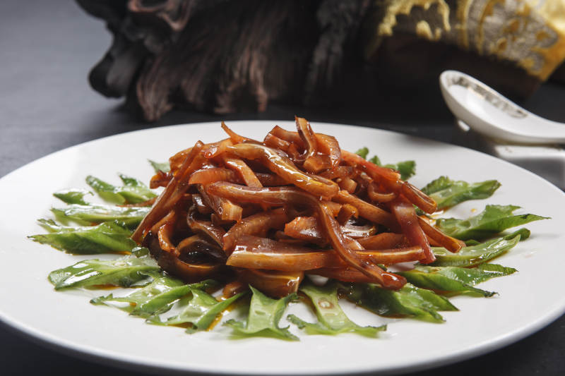 龙豆拌猪耳图片