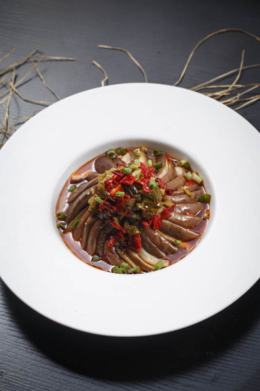 红油蒸茄条图片