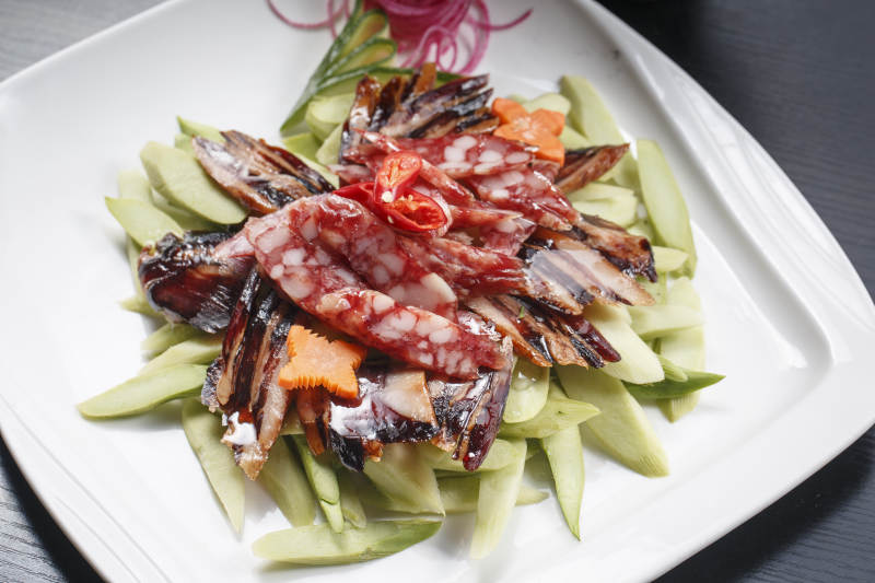 芦笋小炒腊味图片