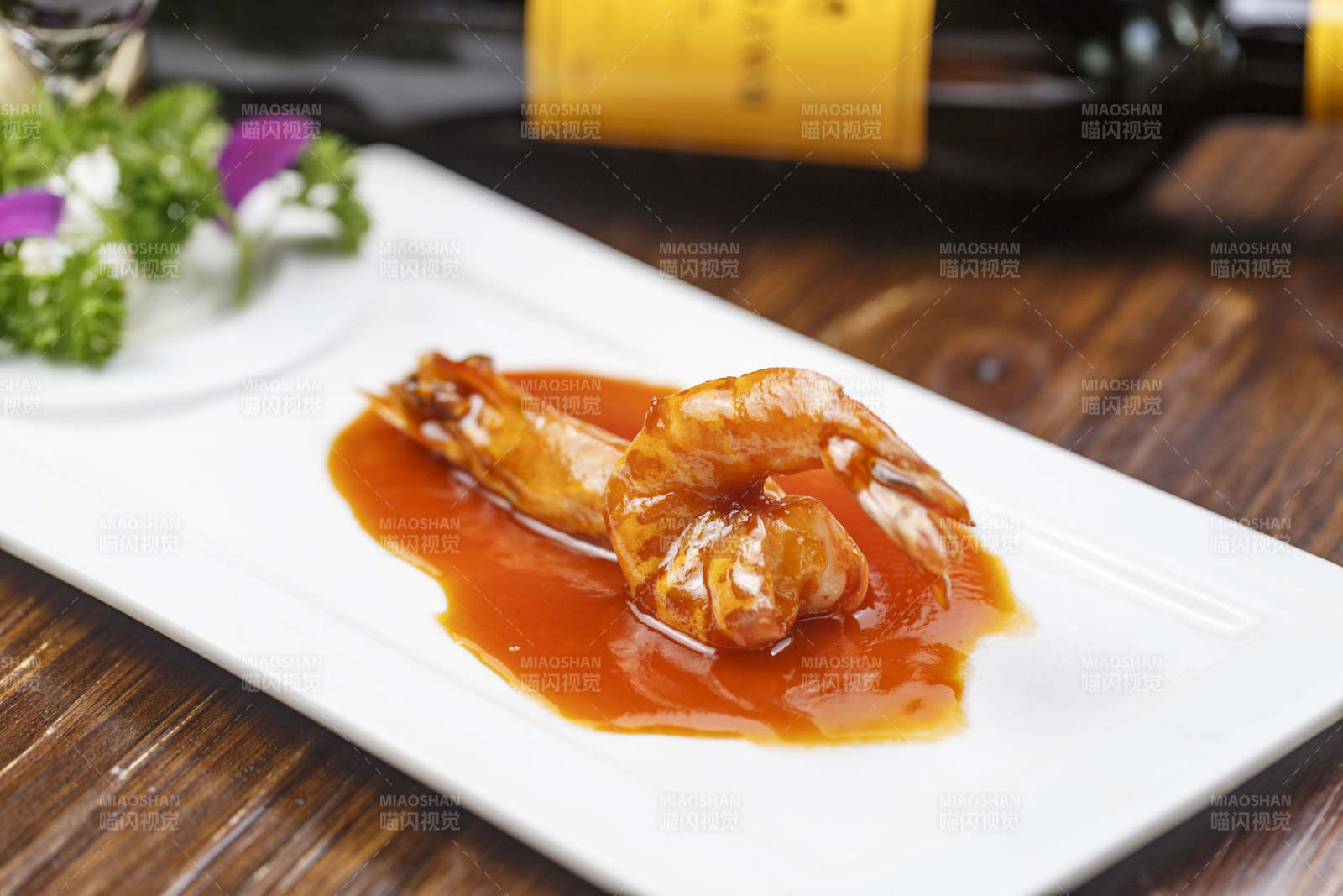 浇汁阿根廷红虾图片